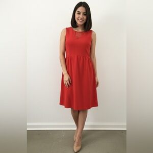 Elegant Red Lace-Back Prom Dress